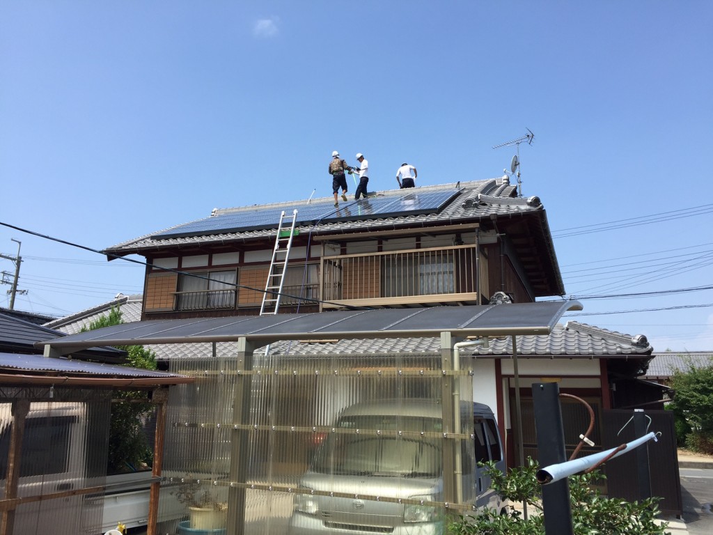 太陽光パネルコーティング施工