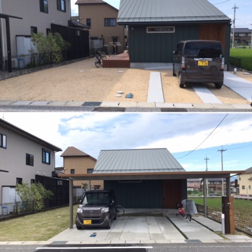 大津市　カーポート設置工事